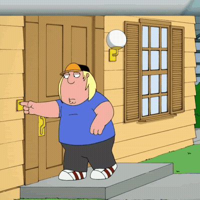 Peter Griffin Standing In Front Of Door GIF