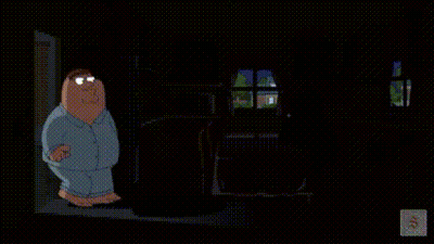 Peter Griffin Standing Next To Woman At Table GIF