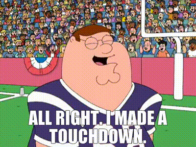 Peter Griffin Standing On Football Field GIF