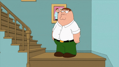 Peter Griffin Standing On Stairs GIF