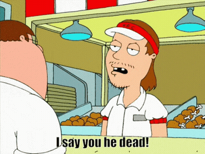 Peter Griffin Talking To KFC Worker GIF