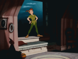 Peter Pan Animated Movie Waving Hello GIF