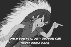 Peter Pan Black And White Movie Quote GIF