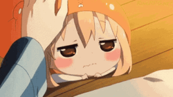 Petting Cute Little Umaru GIF