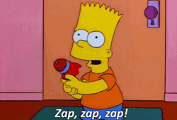 Pew Pew Bart Simpson GIF