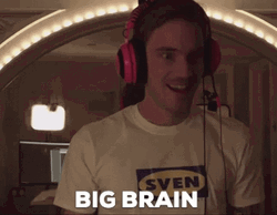 Pewdiepie Big Brain Meme GIF