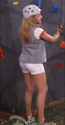 Peyton List Cute Rock Climbing Pose GIF