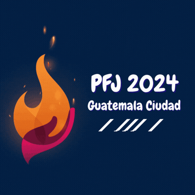 PFJ 2021 Guatemala Ciudad Logo With Flame GIF