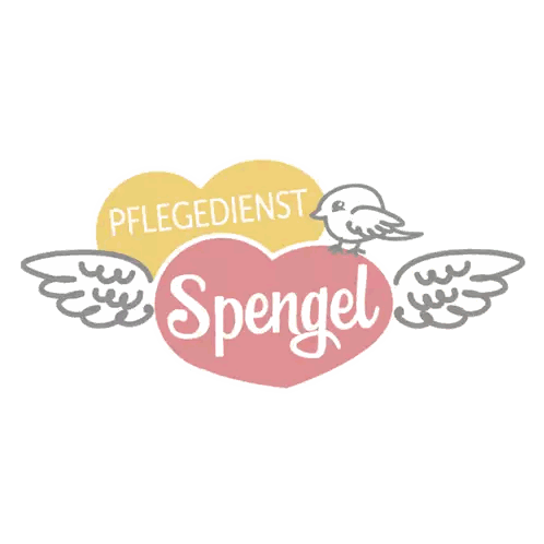 Pflegedienst Spengel Logo With Heart And Bird Sticker
