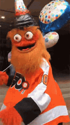 Phanatic Orange Baseball Team Mascot GIF