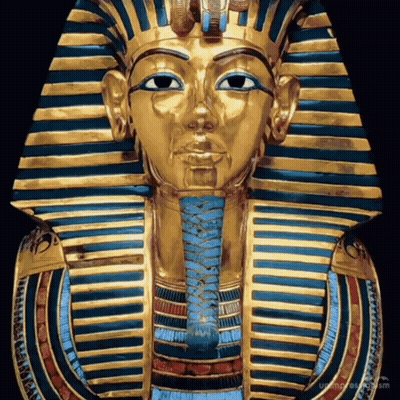 Pharaoh Face Statue On Screen GIF