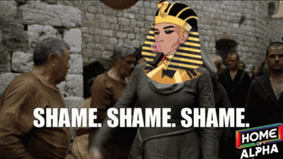 Pharaoh Saying Shame Shame Shame GIF