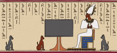 Pharaoh Sitting In Front Of TV Screen GIF