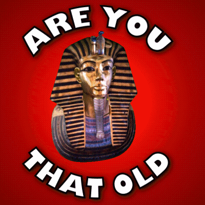 Pharaoh Statue Saying Are You That Old GIF