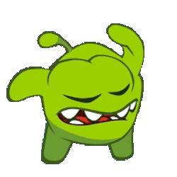 Phew Om Nom Sticker GIF