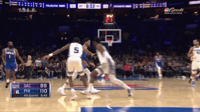 Philadelphia 76Ers And Wizards Basketball Game GIF