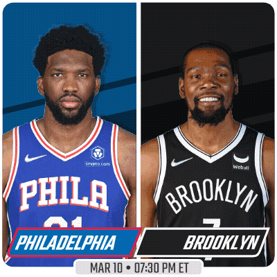 Philadelphia And Brooklyn Are Playing A Game On Mar 10 At 7:30 Pm Et GIF
