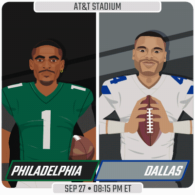 Philadelphia And Dallas Playing At AT&T Stadium Sep 27 GIF