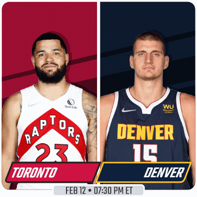 Philadelphia And Denver Basketball Players Standing Together GIF