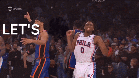Philadelphia Basketball Player Celebrates GIF