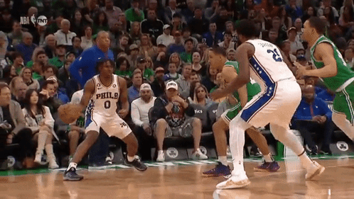 Philadelphia Basketball Player Dribbling GIF