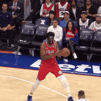 Philadelphia Basketball Player Holding Ball GIF