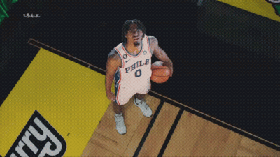 Philadelphia Basketball Player Holding Ball GIF