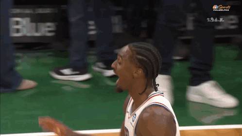 Philadelphia Basketball Player Screaming GIF