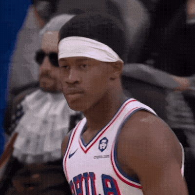 Philadelphia Basketball Player Wearing Headband