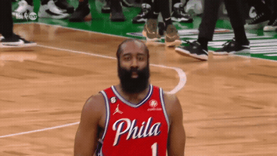 Philadelphia Basketball Player With Beard In Red Jersey GIF
