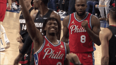 Philadelphia Basketball Player With Fist Up GIF