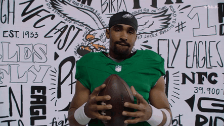 Philadelphia Eagles Jalen Hurts Holding Ball GIF