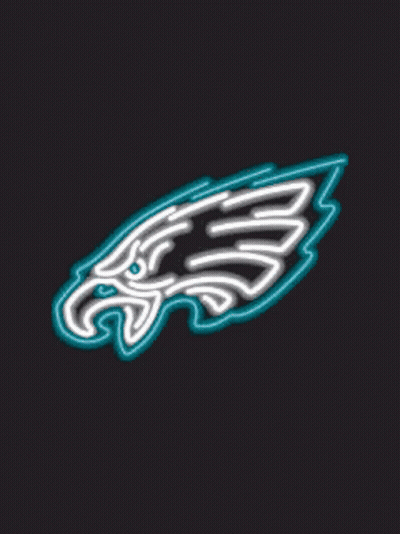 Philadelphia Eagles Logo Glowing In Dark GIF