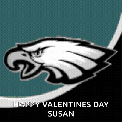 Philadelphia Eagles Logo Happy Valentines Day Susan GIF