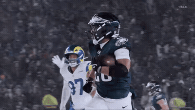 Philadelphia Eagles Player Running With Ball GIF