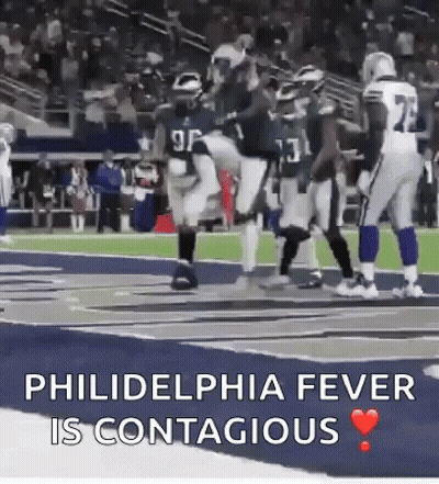 Philadelphia Fever Is Contagious Football Players GIF