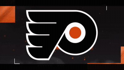 Philadelphia Flyers Logo On Orange Background GIF