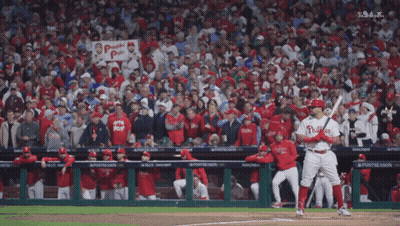 Philadelphia Phillies Baseball Player Swinging Bat GIF