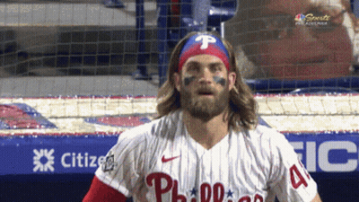 Philadelphia Phillies Baseball Player With Headband GIF