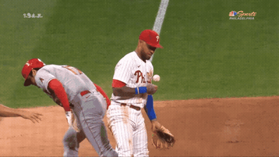 Philadelphia Phillies Player Catching Ball GIF