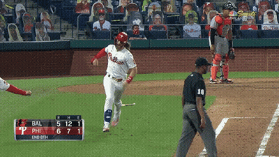 Philadelphia Phillies Player Running To Base GIF