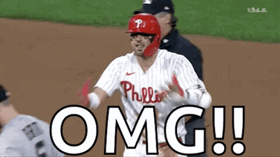 Philadelphia Phillies Player Running To Home Plate GIF