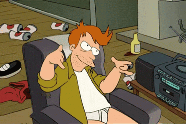 Philip J. Fry Chilling GIF