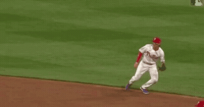 Phillies Baseball Player Catching Ball GIF