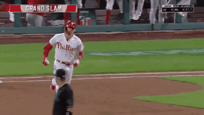 Phillies Baseball Player Celebrates Grand Slam GIF