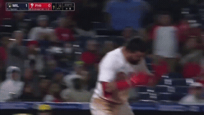 Phillies Baseball Player In Front Of Crowd GIF