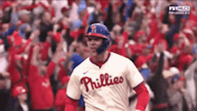 Phillies Baseball Player In Front Of Crowd GIF