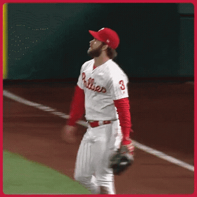 Phillies Baseball Player In Red Hat GIF