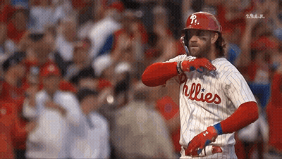 Phillies Baseball Player In Red Helmet GIF