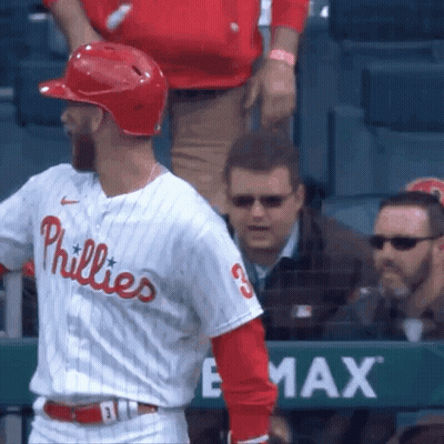 Phillies Baseball Player In Red Helmet GIF